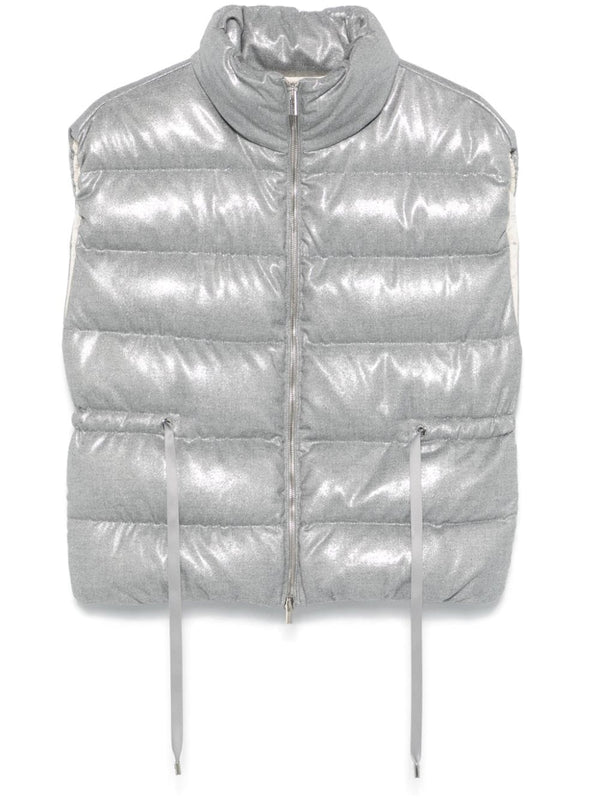 Peserico Outer: Polyester 86% gilet in silver