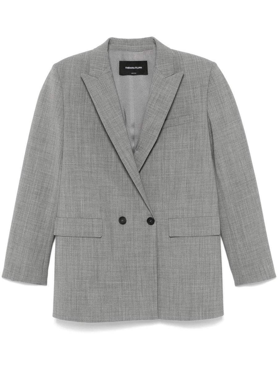 Fabiana Filippi Outer: Virgin Wool 75% blazer in grey