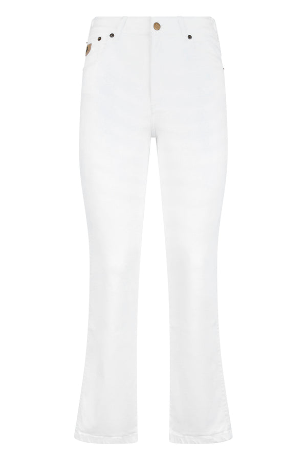 Cropped Denim Jeans White