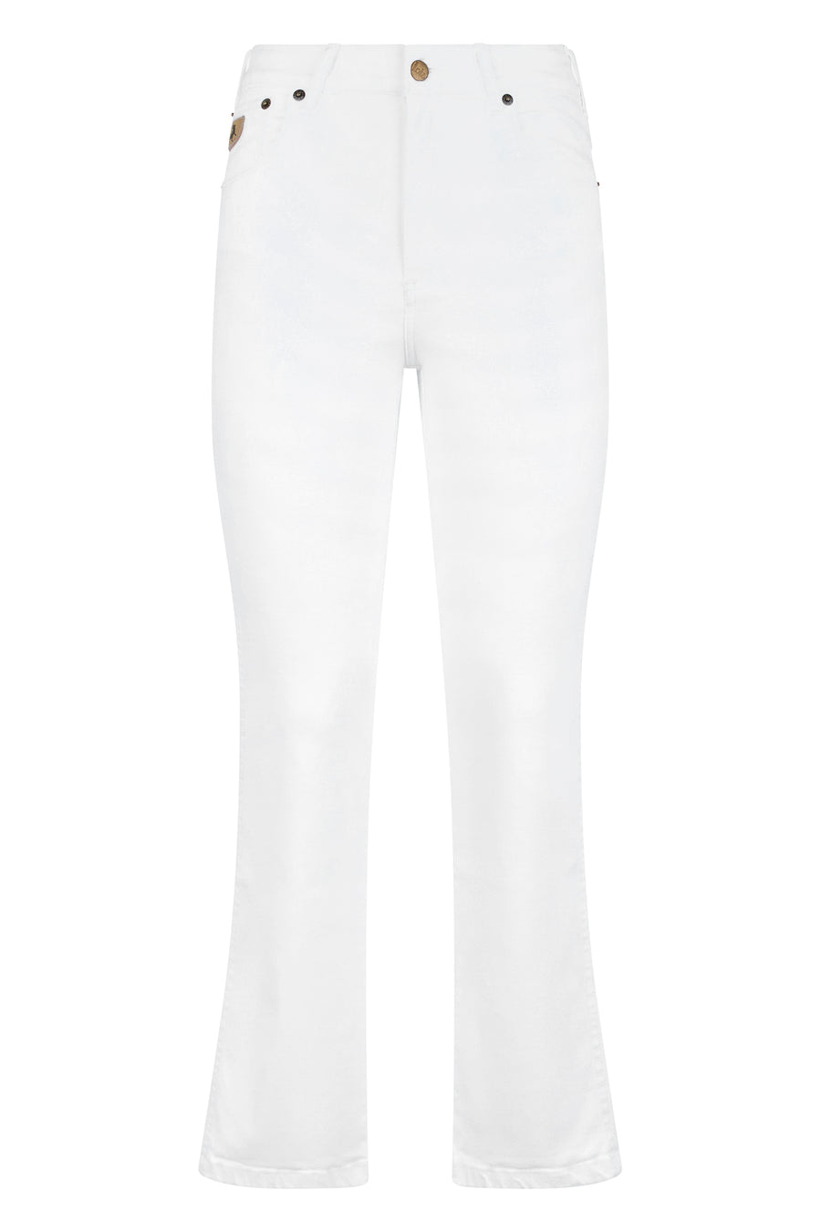 Cropped Denim Jeans White