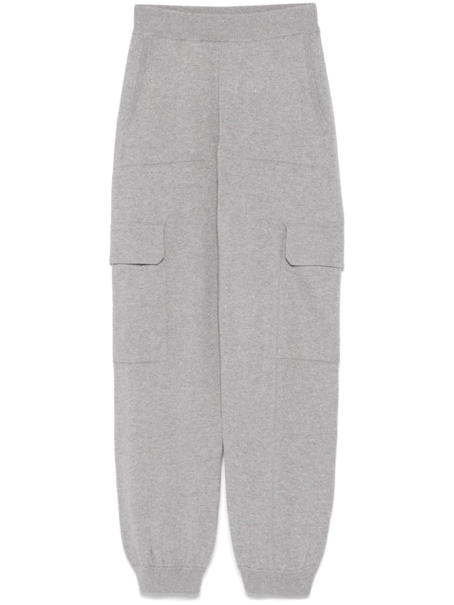 Peserico Virgin Wool 60% joggers in grey