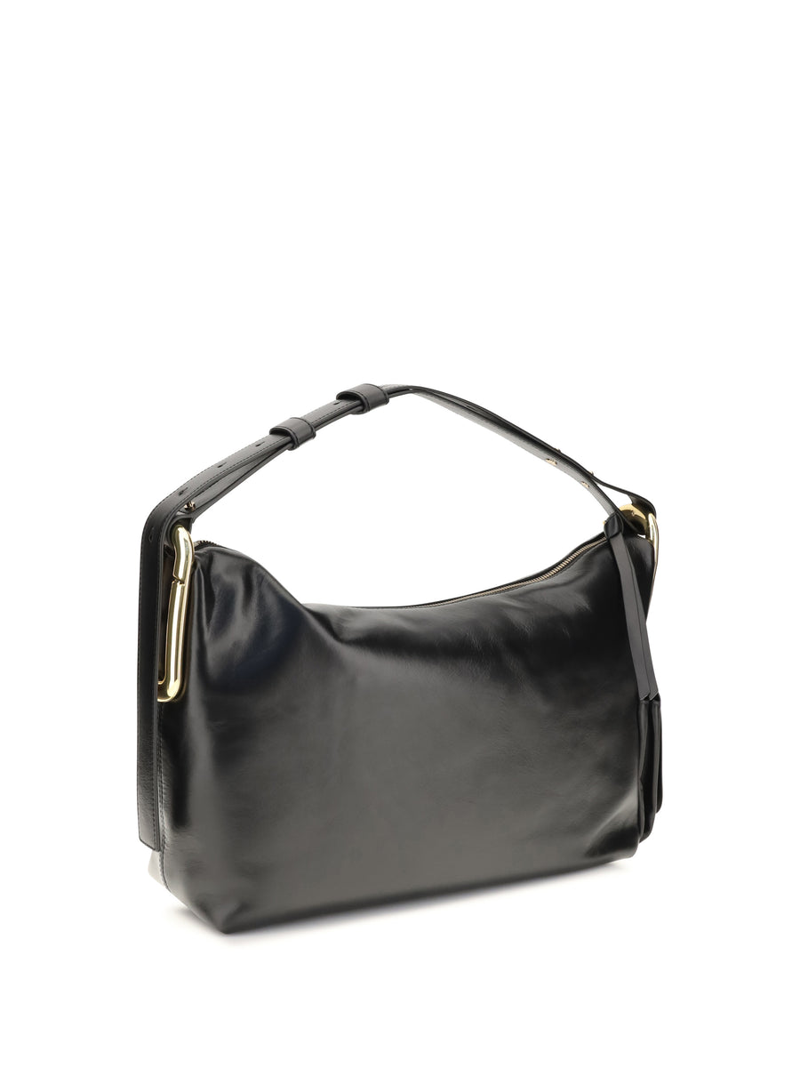 Shoulder Bag Juliette Black Leather Calf Handbags