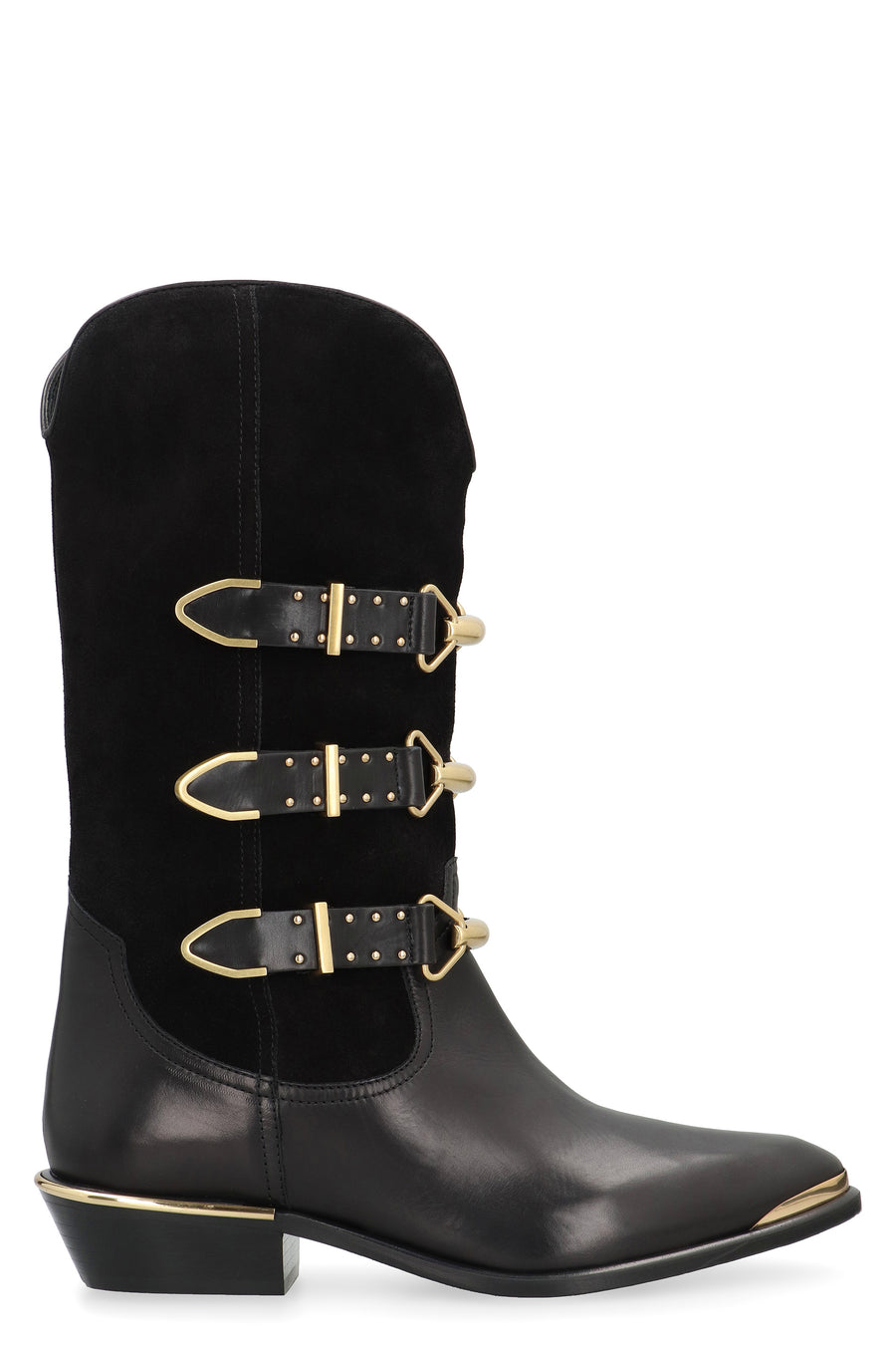 Isabel Marant Mexia Leather Boots Black Calf
