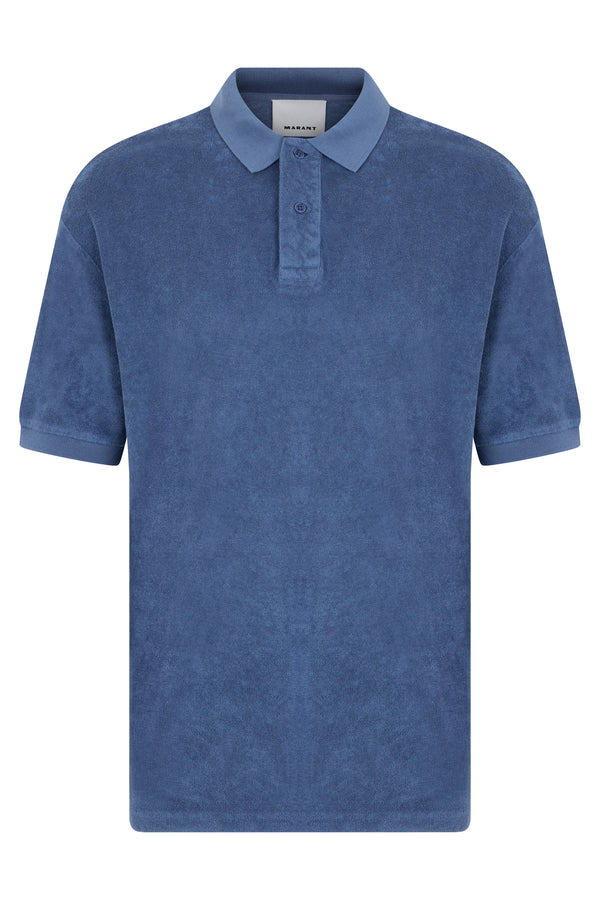 Short-Sleeved Polo Light Blue Cotton Shirts