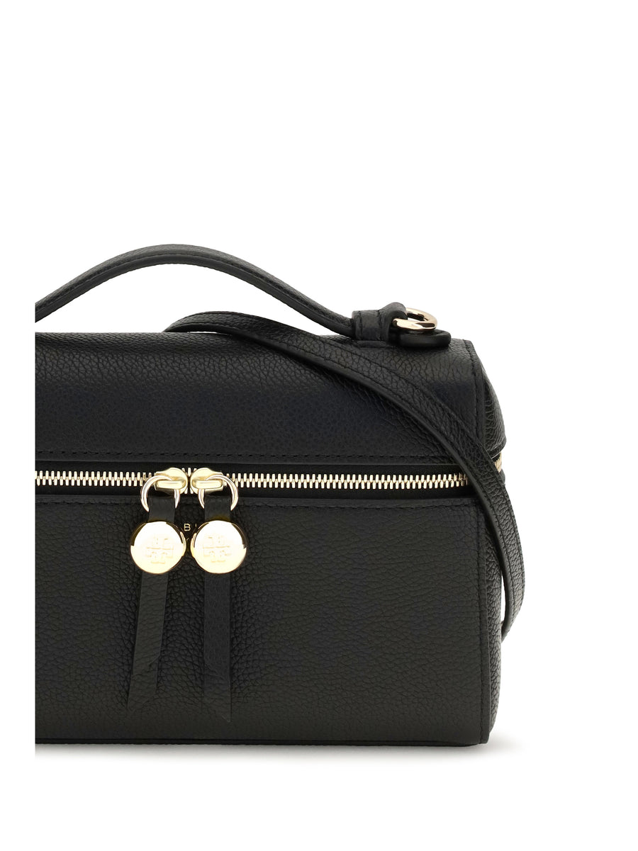 Top Handle Bag Romy Slim Black Calf Leather Shoulder