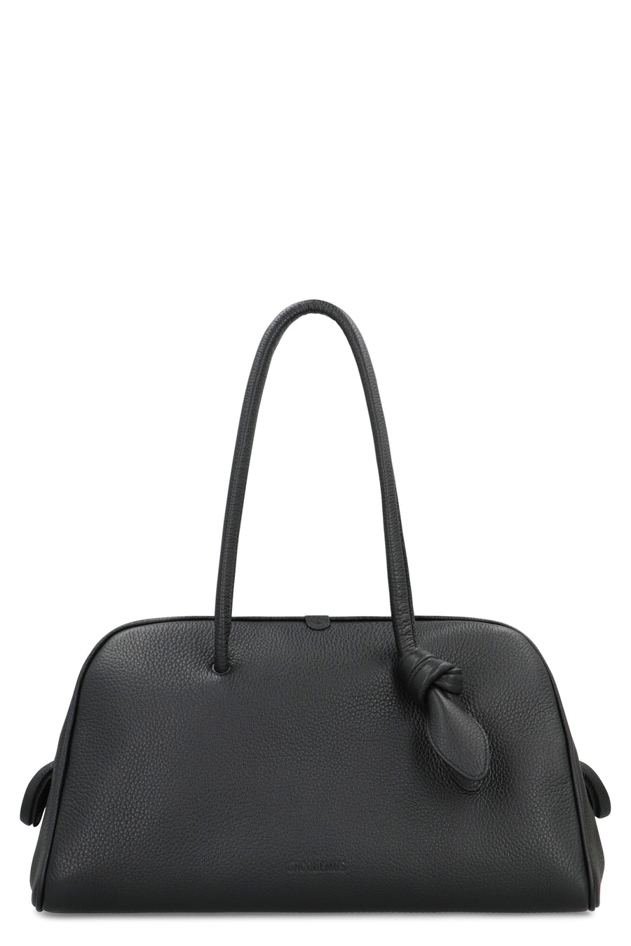Bowling Bag Black Leather Calf Handbags