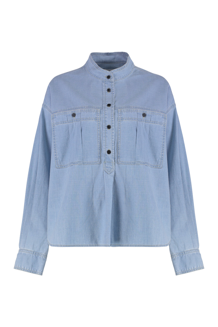 Blouse Vero Light Blue Cotton Blouses