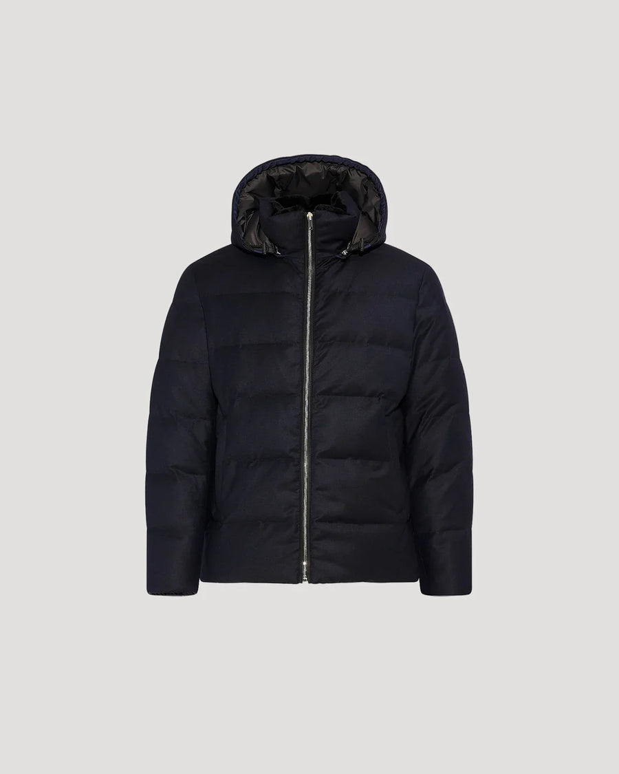 Yves Salomon Outer: 95% Wool down jacket in black