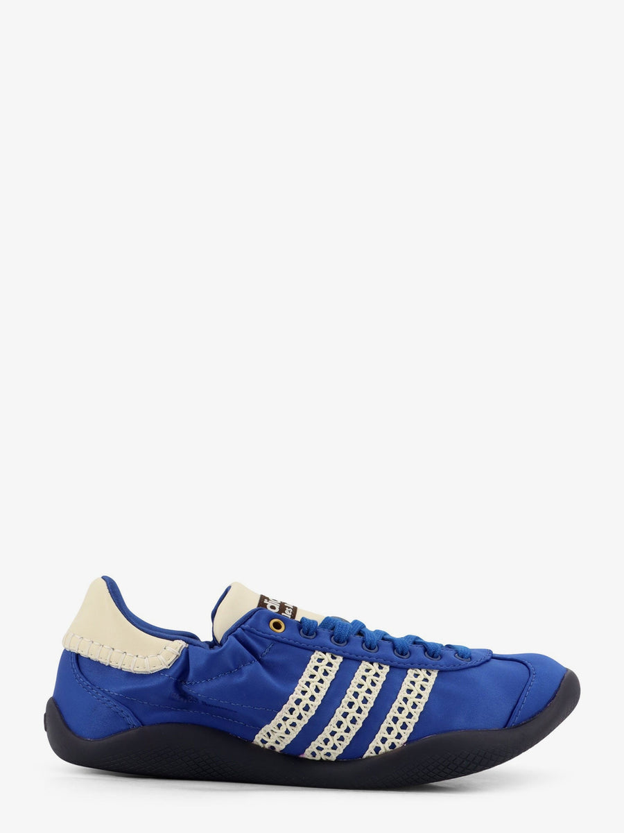 Sneakers Satin With Side Bands, Blue Nylon/rubber Trainers