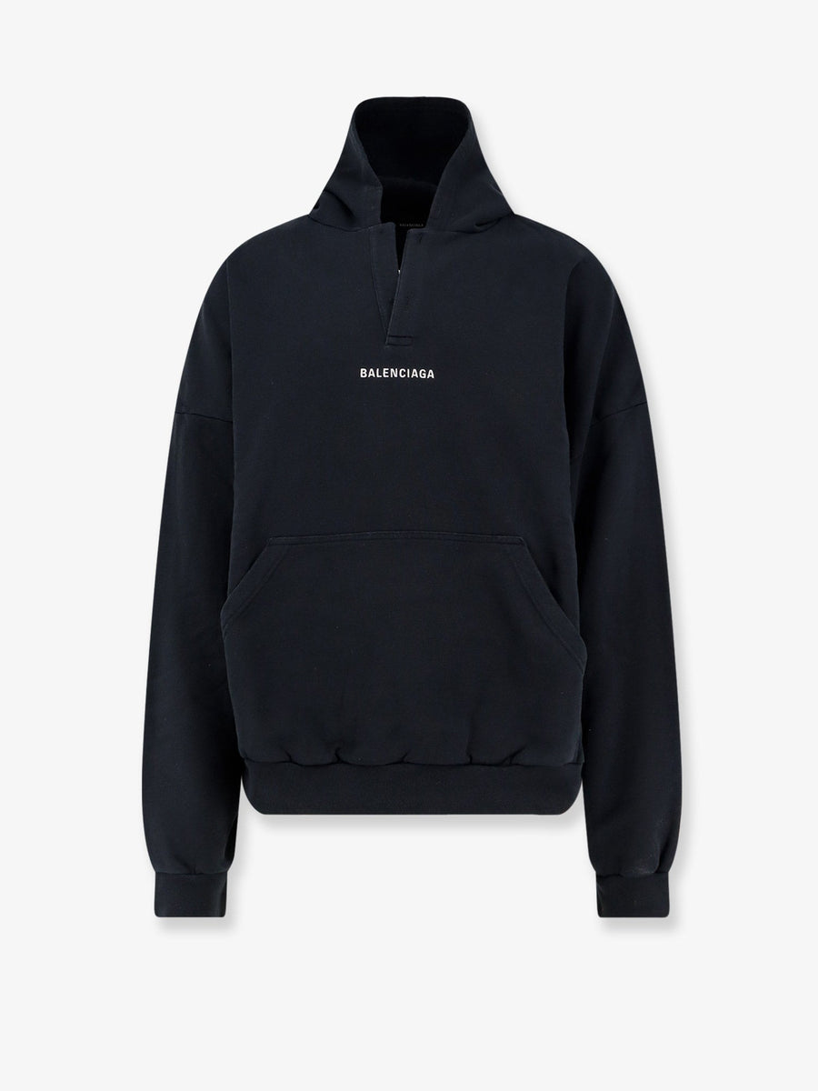 Hooded Sweatshirt Black Cotton Sweatshirts