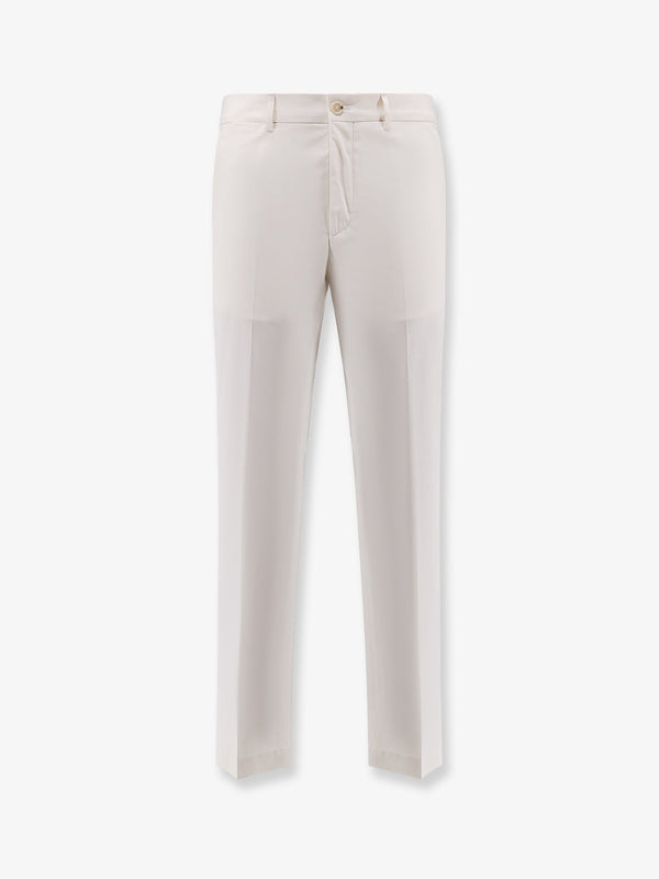 Trousers Cotton-Silk Blend White