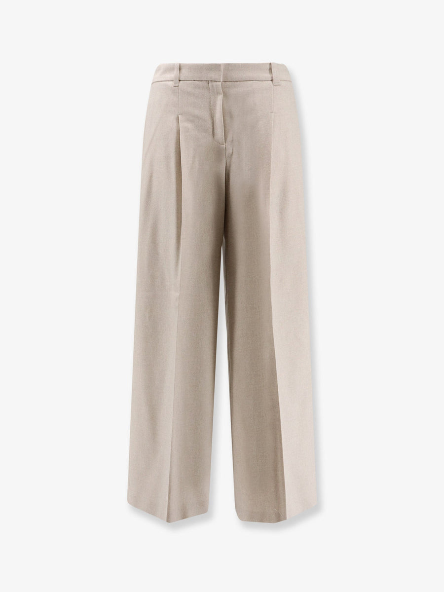 Trousers Tiana Recycled Wool-Blend Beige