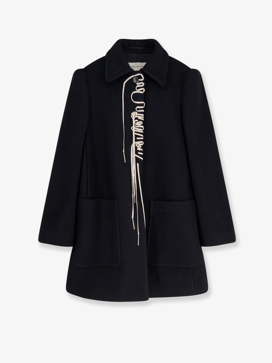 Rebela Wool-Blend Coat Black Shell: Wool