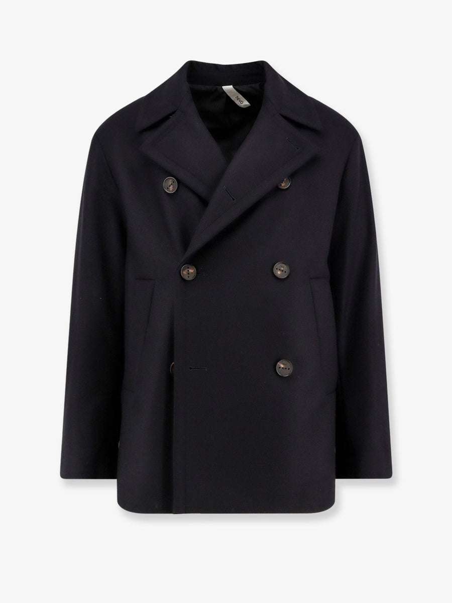 Coat Trani Wool-Blend Blue Virgin Wool