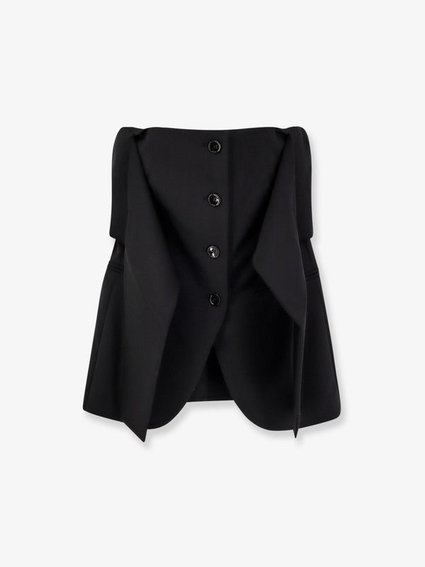 Virgin Wool Top Black T-shirts & Jerseys