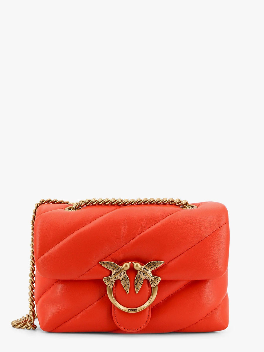 Shoulder Bag Matelassé Leather Red