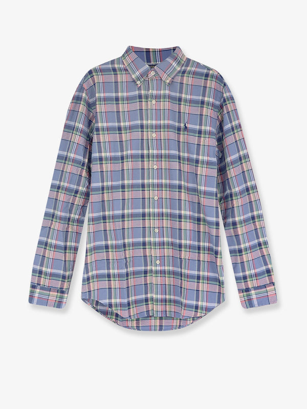 Custom Fit Cotton Shirt Blue