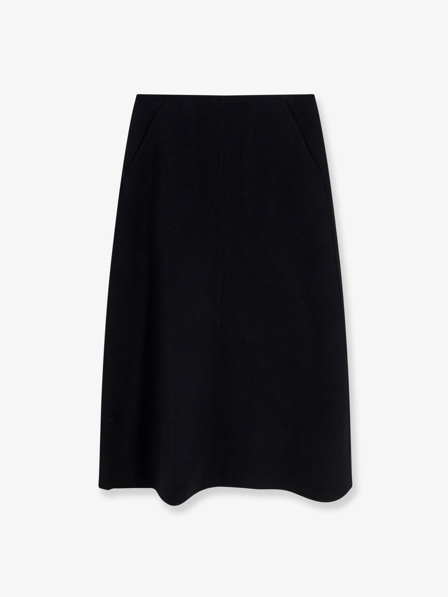 Skirt Catran Wool-Cashmere Black Wool Cashmere