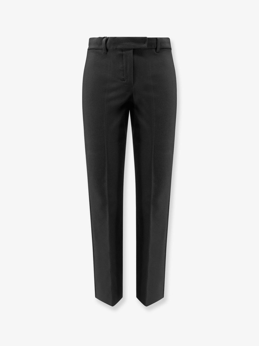 Cotton Blend Trousers Black