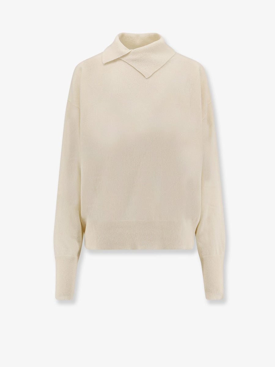Wool Turtleneck Sweater White
