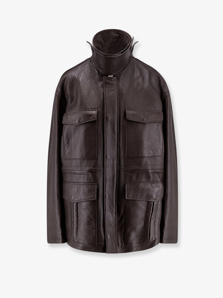 Unisex Leather Jacket Brown