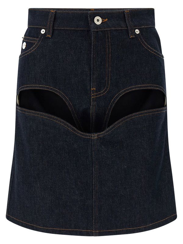 حقيبة Jean Paul Gaultier بتصميم مقصوص دنيم تنورة — كحلي
