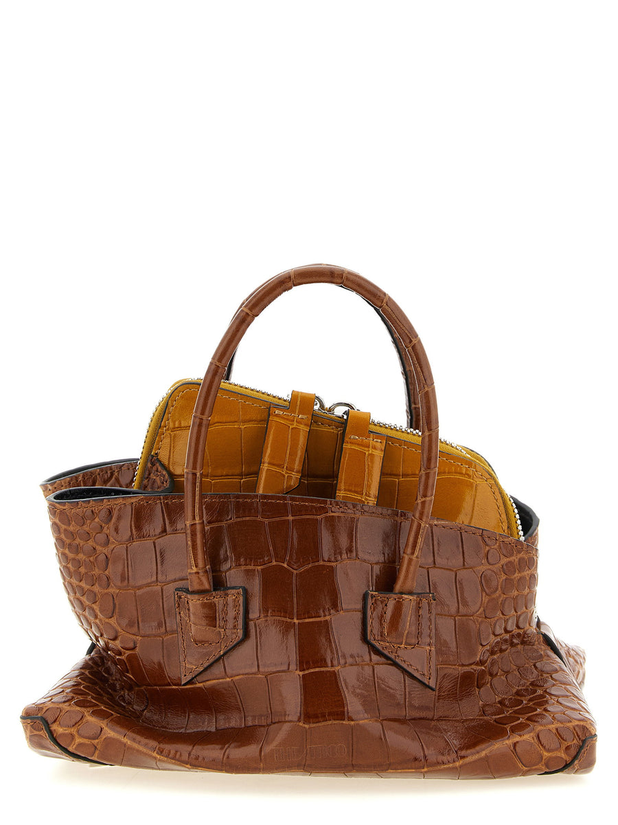 The Attico La Passeggiata Mini Top Handle Bag — Cognac