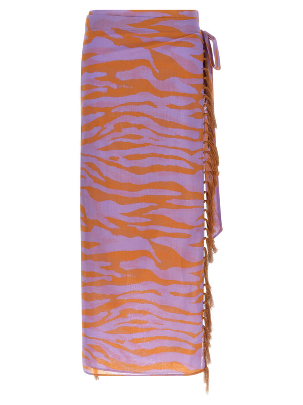 The Attico Il Primo Sarong Skirt — Lavender