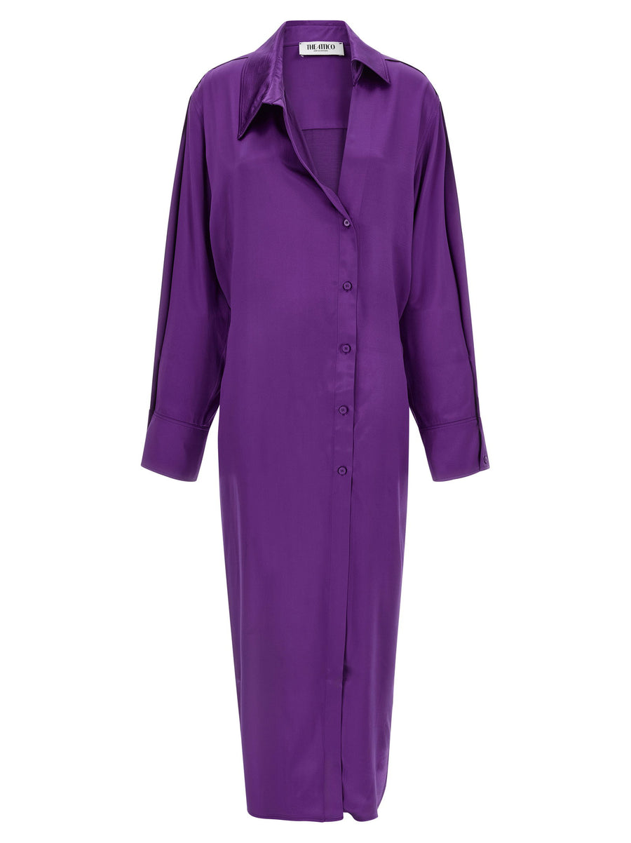 The Attico Chemisier Dress — Purple