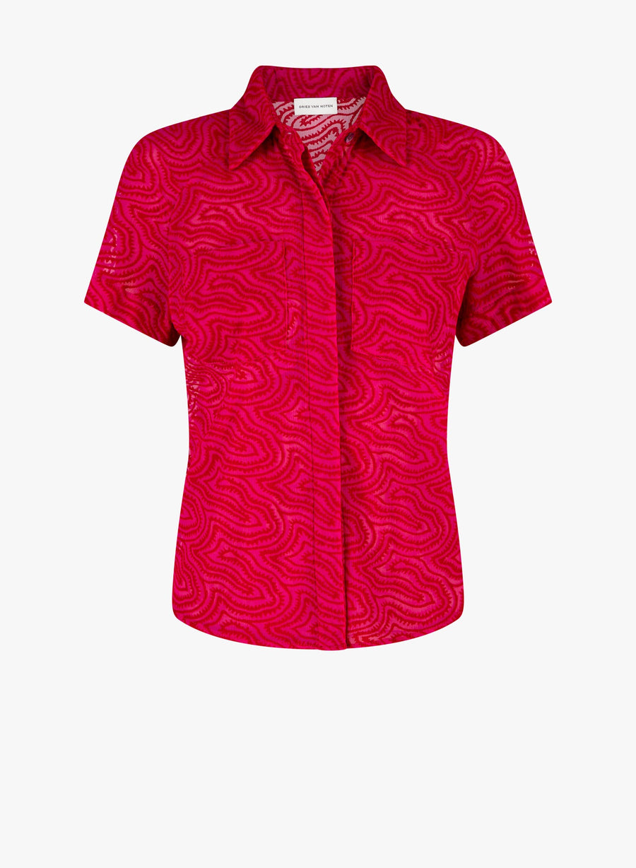 Dries Van Noten Silk crêpe shirt in pink