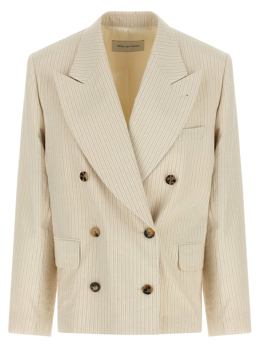 Dries Van Noten Bosea Bis Blazer — Beige