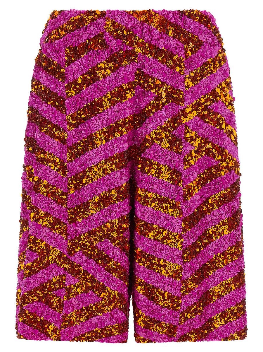 برمودا Dries Van Noten پومي بيس شورت — بنفسجي
