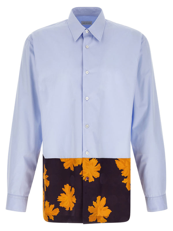 Dries Van Noten Cotton poplin shirt in blue