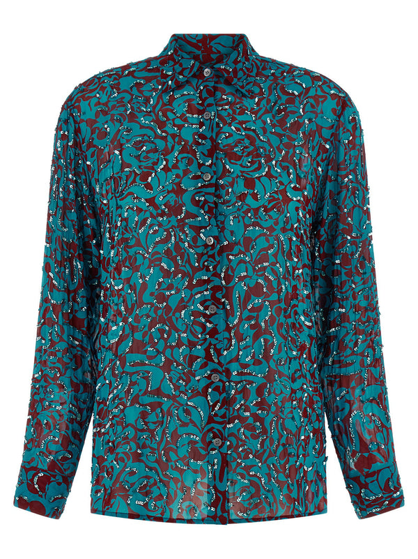 Dries Van Noten قميص — تيل
