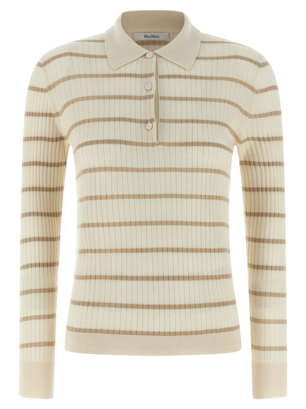 بولو Max Mara قميص — باللون الكريمي
