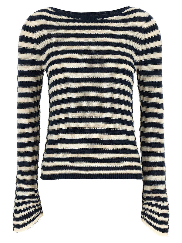 Twin Set Stretch cotton and polyamide sweater in navy