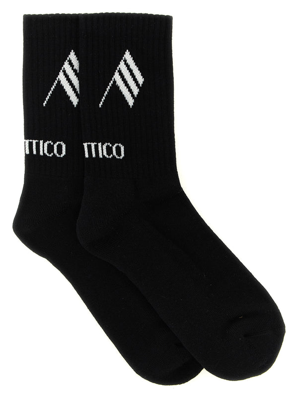 جوارب The Attico شعار بتصميم إنترسيا — أسود