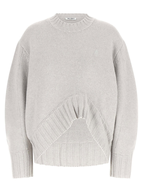 The Attico Virgin wool and cashmere blend sweater in grey