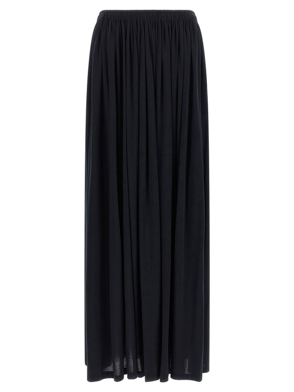 Max Mara Lyocell and silk skirt in midnight blue