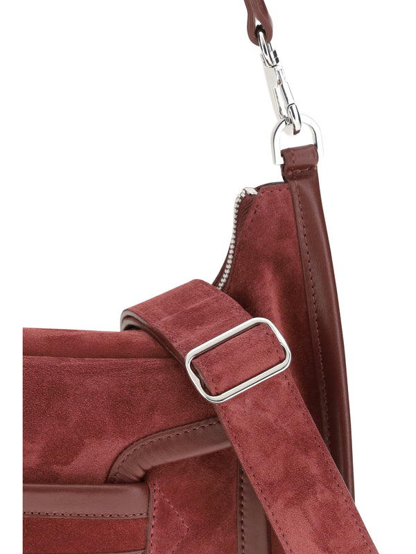 Shoulder Bag Alpha Day Miss Carmine Burgundy Calf Leather