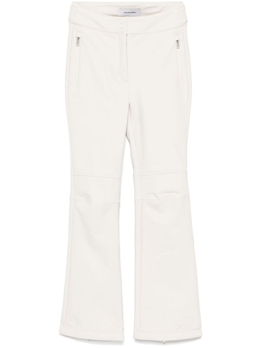 Yves Salomon Polyester 60% trousers in off-white