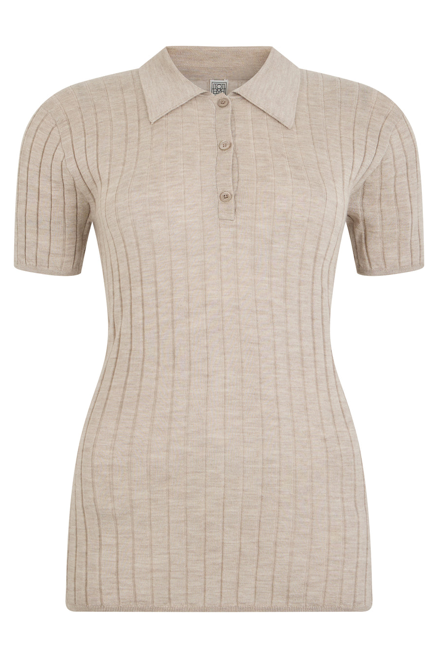 Polo Top Silk-Cashmere Beige Tops