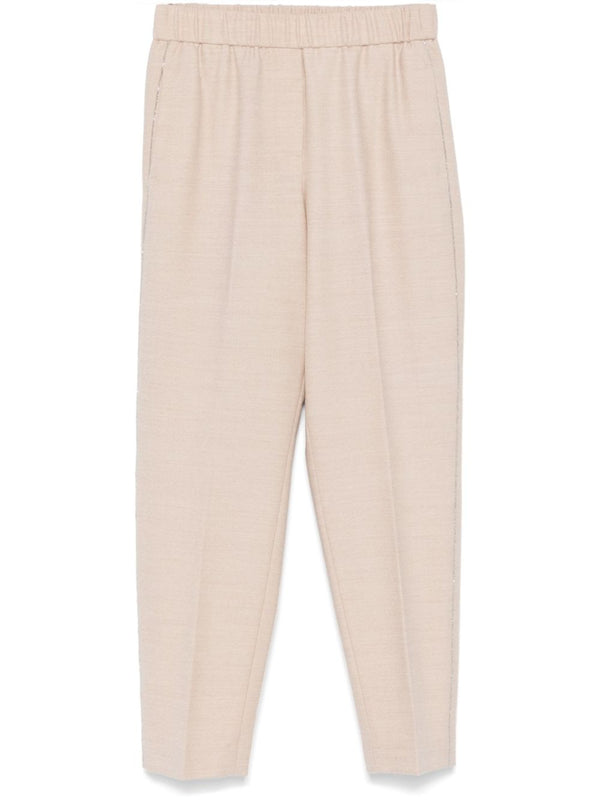 Peserico Outer: Virgin Wool 97% trousers in beige