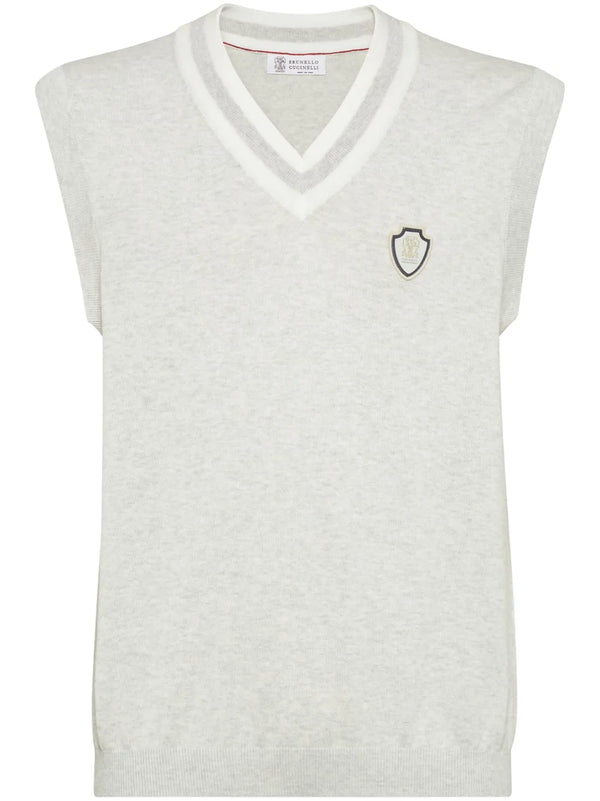 Brunello Cucinelli Cotton 100% vest in grey