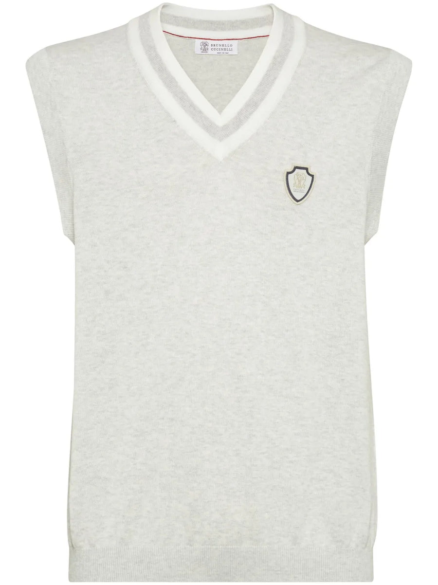 Brunello Cucinelli Cotton 100% vest in grey