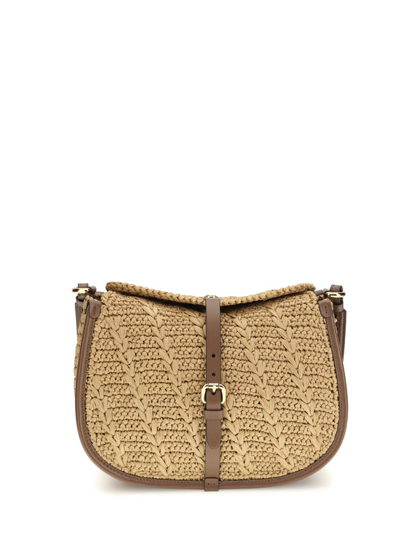 Etro 100% Raffia shoulder bag in beige