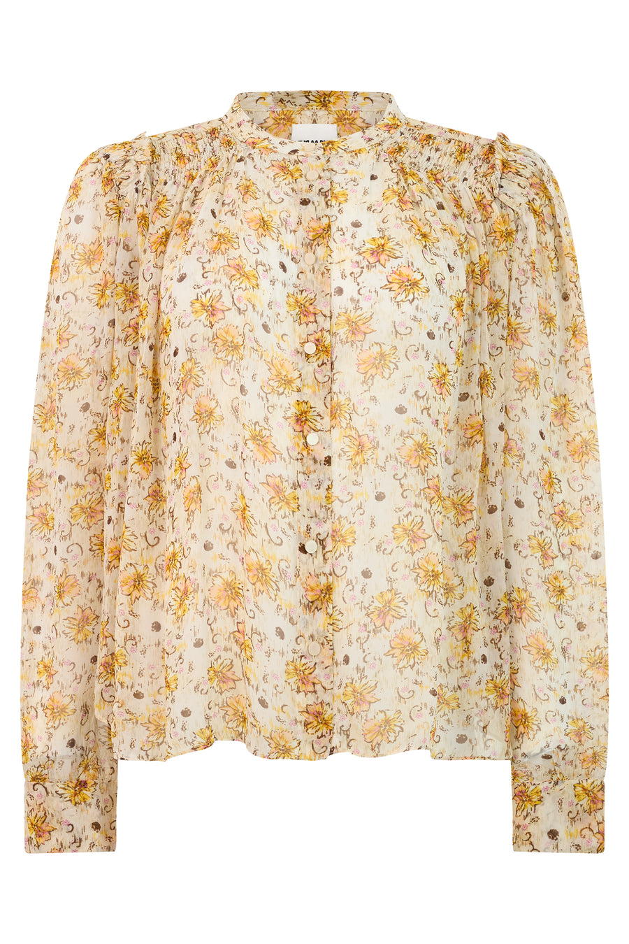 Shirt Light Yellow-Ecru Yellow/ecru Viscose
