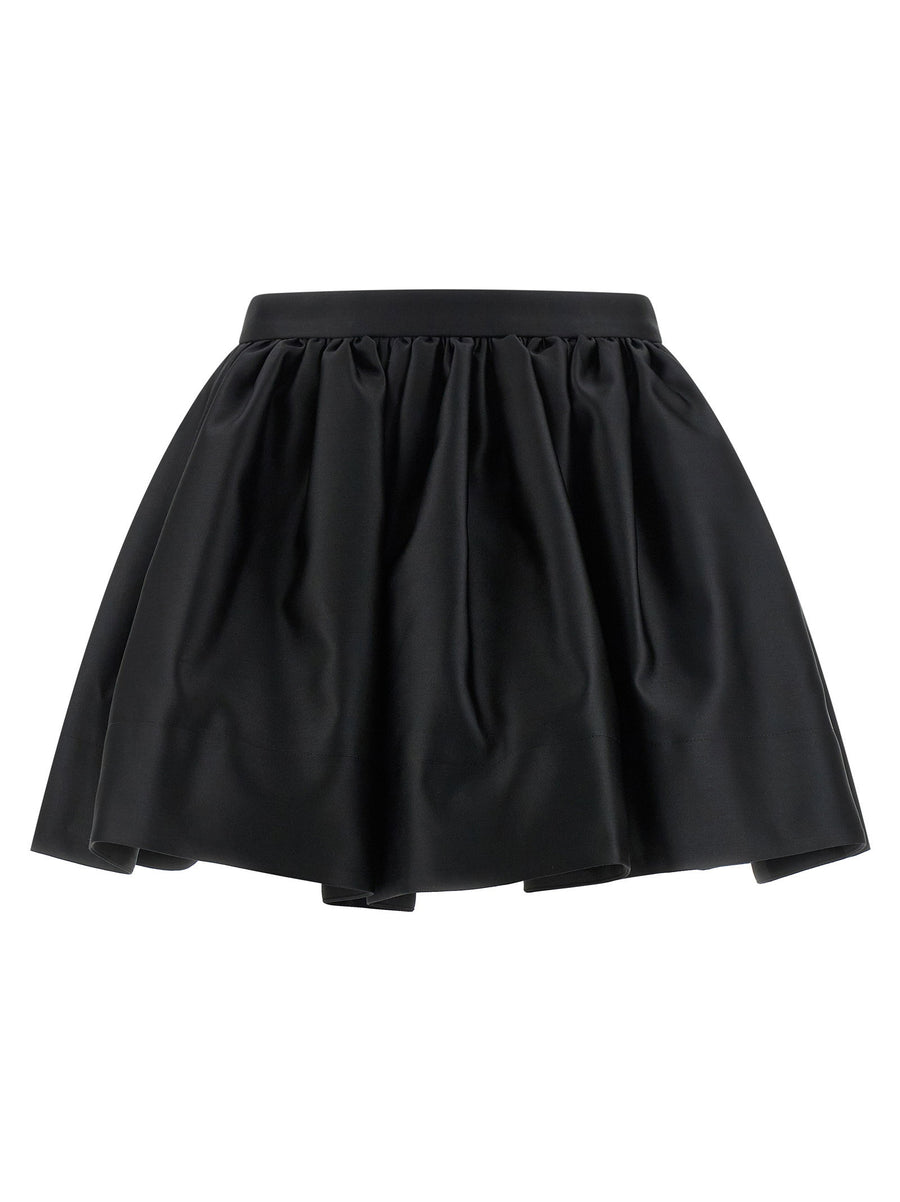 Paco Rabanne Satin Balloon Skirt — Black