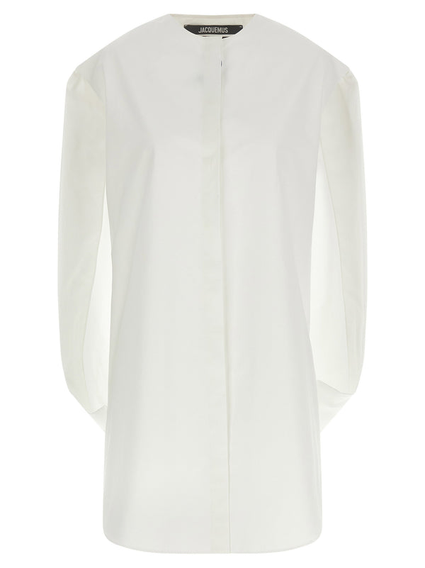 Jacquemus Cotton poplin dress in white