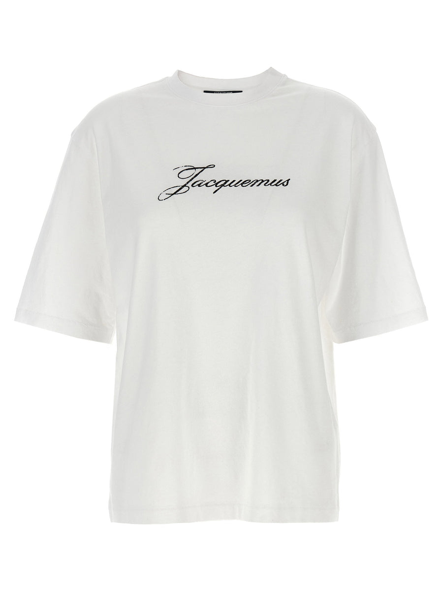 Jacquemus Logo-Embroidered T-shirt — White